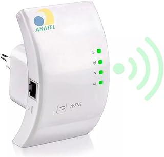 Repetidor Amplificador de Sinal Wireless Aumente o alcance do seu Wi-Fi em até 10m Homologado. Ideal para 110v/220v