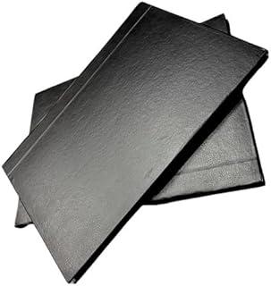 Livro de Registro de Visitantes, Capa Dura Preta, 100 Folhas Numeradas, 22 x 32 cm