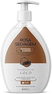 Sabonete Líquido Corporal Coco - Rosa Selvagem - Hidratante, Perfumado, 200ml - Limpeza e Maciez para a Pele