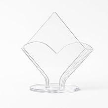 Porta Guardanapo de Acrílico Premium Design Moderno em Formato Diamante Transparente Base Estável para Mesa Posta Ideal para Restaurantes e Eventos