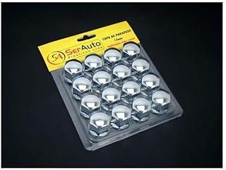 Capa de Parafuso de Roda Cromada 17 mm Embalagem (16 Unidades) Serauto