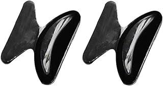 12 Plaqueta Silicone Adesiva Almofada Nariz Armação Oculos - Asa preta