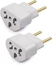 Kit 2 Adaptadores de Tomada Plug 10A e 20A Compatível com Diversos Aparelhos Até 250v T Bob Love Plugue Bivolt 110v 220v Benjamin