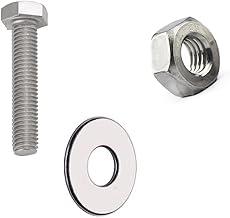 Parafuso sextavado de ferro zincado M8×40 C/Porca Sextavada e Arruela - 10 Unidades