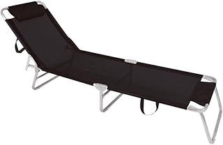 Mor - Cadeira Espreguiçadeira em Alumínio Preta