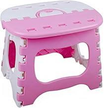 Banqueta Plástica Dobrável Portátil - Banquinho Dobrável para Criança e Adulto - Banquinho para Casa, Viagem, Jardim e Acampamento - Assento Leve e Resistente - Shop100 (Rosa)