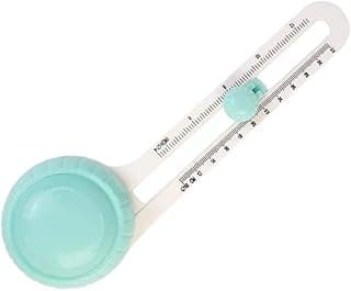 Cortador de Papel Circular 360 Graus, Base Giratória, para Scrapbook, Verde Água