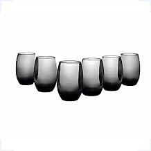 NADIR FIGUEIREDO Jogo De Copos Aruba Long Drink 475ml Cinza 6 Peças Sm Aruba Fumê