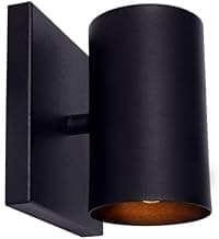 Arandela Parede Cila Retro Com Led Bulbo E27 (Preto, Lâmpada Branca Fria)