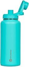 Garrafa Térmica Inox Goldentec GT Termic 500 ml para bebidas quentes ou frias com tampa com bico e base emborrachada Azul claro