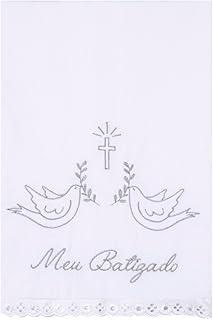 Papi Textil Toalha De Batismo Bordados Papi 60Cm X 40Cm Contem 01 Un