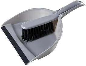 Pazinha de lixo com Escova Vassoura de Limpeza Multiuso – Kit Pá Coletora com Borracha e Cabo Ergonômico Pá de Lixo | Ideal para Casa, Cozinha e Escritório