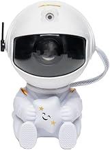 Luminária e Projetor de Estrelas e Galáxia Em Formato de Astronauta Sentado Com Controle Remoto
