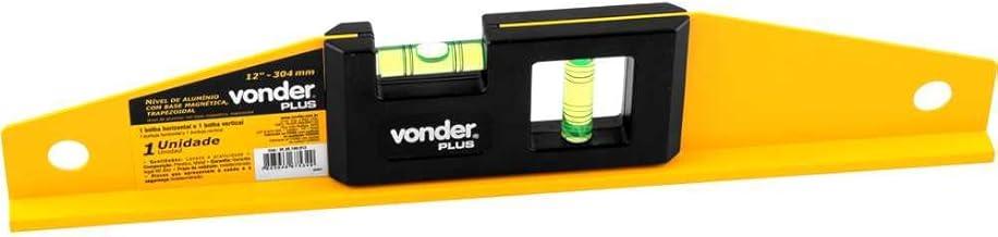 Nível De Alumínio 12", Com Base Magnética, Trapezoidal, Vonder Plus.