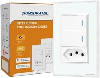 NOVADIGITAL Interruptor Inteligente Zigbee 2 Teclas C/Led Indicador + Tomada Smart com 28.33% de desconto por R$ 98,90 na amazon