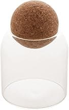 LYOR - Pote de Vidro Borossilicato Resistente ao Calor com Tampa Esfera de Rolha Clean 510ml