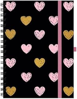 Molin Caderno College Argolado Black Heart - 170x235 mm - 1 Unidade