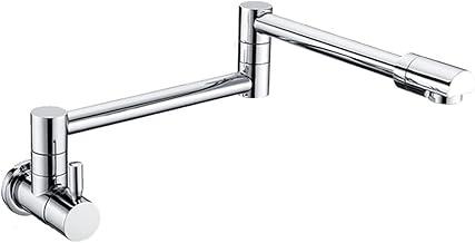 YESOP Torneira Cozinha Parede Metal Articulável Grande Extensa Comprida Acabamento Brilhante Cor Prateado