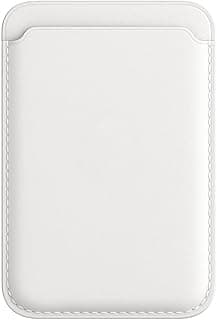 Carteira Porta Cartão Magnética Couro Premium Luxo Celular Para iPhone (Branco)