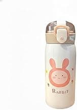 Garrafa Térmica Infantil de Inox com Canudo, Tampa e Trava - 500 ml (Coelho)