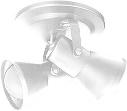 Spot Duplo De Sobrepor Direcionável Teto Sala 2 E27 (Branco)