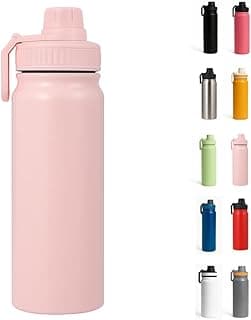 Garrafa Térmica Inox 800 ml Isolamento Vácuo 12h Frio 8h Quente Tampa Esportiva Antivazamento (Rosa claro - bebê)