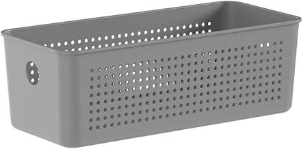 Cesto Organizador OU Flow - Multiuso para Cozinha, Banheiro e Lavanderia - Praticidade, Organização Inteligente e Design Moderno (Cinza, Cesto 34 x 15 x 09cm)