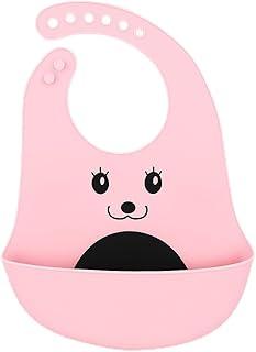 Babador Silicone Alimentação Bebê Introdução Alimentar Impermeável Fecho Ajustável Com Bolso Pega Migalhas Livre De Bpa