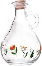 LYOR - Garrafa para Azeite de Vidro com Tampa Rolha Flora 320ml