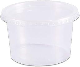 Pote Descartável, Prafesta, 250 ml, Redondo, Com Tampa, Pacote com 24 Unidades