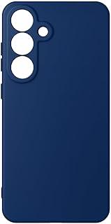 Compativel com Samsung Galaxy S25 FE - Capinha Capa Case Silicone Macia Veludo Forro Interno Premium Com Proteção De Câmera Azul Marinho