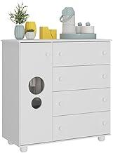Cômoda Infantil 1 Porta e 4 Gavetas Picolé Multimóveis Bb2895 Branco