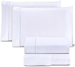 Jogo de Cama Casal Padrão Percal 400 Fios Ponto Palito 04 Peças, Antiácaro, Não faz bolinha Toque Extra Macio – Branco com 43.7% de desconto por R$ 61,36 na amazon