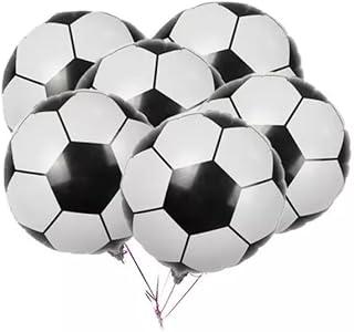 Kit com 10 Balões Bola de Futebol Foil 18" (45 cm) – Preto e Branco – Balão Metalizado para Decoração Esportiva, Festa Infantil, Copa e Aniversário