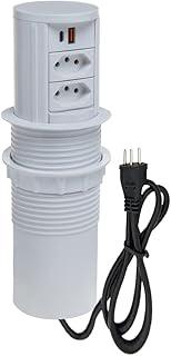 Torre De Tomada Totem Slim Automático 2 Tomadas 20A USB 3.5A COR:BRANCO