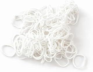1000 Elásticos de Silicone Branco para Cabelo Infantil – Não Puxa os Fios, Alta Elasticidade, Fixação Forte para Tranças e Penteados