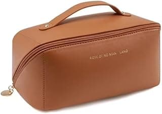 Bolsa Necessaire Feminina Blogueira Organizador Maquiagem Cosméticos Viagem Com Alça E-ShopCenter (Marrom)