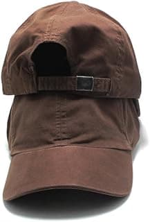Boné Unissex Aba Curva, Ajustável, Básico Liso, Marrom
