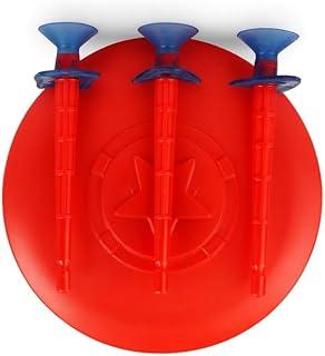 Escudo Lança Dardos, Super herói, com 1 Escudo e 3 Dardos, Vermelho e Azul, para Crianças +5 Anos