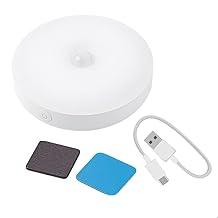Mini Luminária LED Redonda com Sensor de Presença 120° Recarregável USB – Luz Branca Automática para Quartos, Escadas, Corredores e Varandas Armários