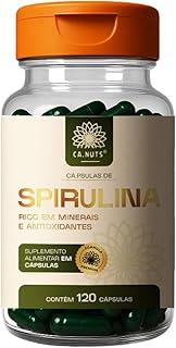 Spirulina em Cápsulas Ca.Nuts 1800mg | Superalimento Natural – Rica em Proteínas, Ferro, Vitaminas – Vegana e Sem Glúten