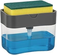 Dispenser Porta Detergente Com Suporte De Esponja Bucha 2 Em 1 Para Pia De Cozinha 700 Ml