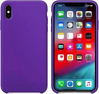 Capinha Colorida Compatível Com iPhone X/XS Vermelha,Preta, Laranja, Amarela, Azul, Rosa, Pink, Branca, Lilás, Marrom, Verde, Roxo, Case Slim Flexível Aveludada PREMIUM ONYK (roxo)