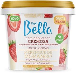 Cera Depilatória Cremosa para Micro-ondas Merengue de Morango Depil Bella 100g