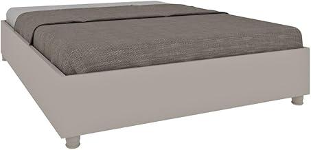 Cama Casal Mônaco 144 X193 Cm em Mdp Off White/Off White