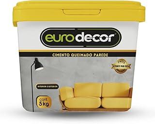 Tinta Cimento Queimado para Parede Eurodecor 5kg - Textura Pronta de Alta Aderência e Durabilidade (Grafite)