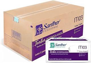 Papel Toalha Folha Tripla Para Banheiro Luxo Macia Absorvente Caixa com 2.400 folhas