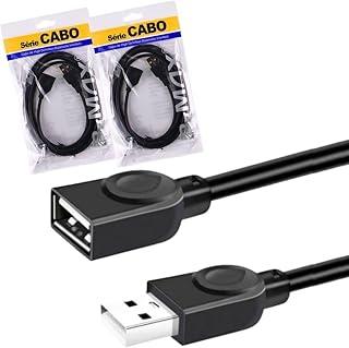 Kit com 2 Extensor USB Macho-Fêmea 1,5m Alta Velocidade 10.2 Gbps – Cabo de Extensão para Computador, Notebook, e Dispositivos USB