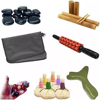 Kit Massagens 12 Pedras Quentes, Bambus, Pindas, Pantala, Rolo Turbinada, Manta Térmica, Chakras, Terapia Relaxante, Spa, Bem-Estar, Alívio de Tensões, Equilíbrio Energético, Auto Cuidado, Saúde
