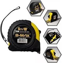 Trena Métrica Profissional 5m x 25mm, Fita de Aço, Caixa Emborrachada Antichoque com Botão deTravamento e Gancho, Alta Precisão para Obras e Carpintaria